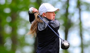 Berglind Björnsdóttir, Golf Club of Reykjavík, playing for UNCG. Photo UNCG