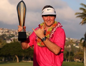 Russell Henley eftir sigurinn á Sony Open 2013 - Hann sigraði á fyrsta PGA Tour mótinu sem hann spilaði í!!!
