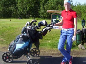 Karen Guðnadóttir, GS varð í 2. sæti á Nettó-mótinu, síðasta móti Eimskipsmótaraðarinnar 2013. Mynd: Golf 1