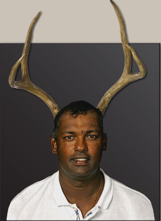 Vijay Singh með hreindýrahorn