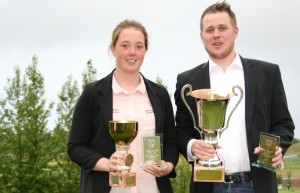 Ragna Björk Ólafsdóttir and Alfreð Brynjar Kristinsson, Club Champions of the Golf Club of Kópavogur and Garðabær 2013 (abbreviated: GKG)