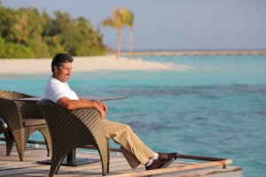 Olazábal í paradís á Malidív eyjunni Velaa