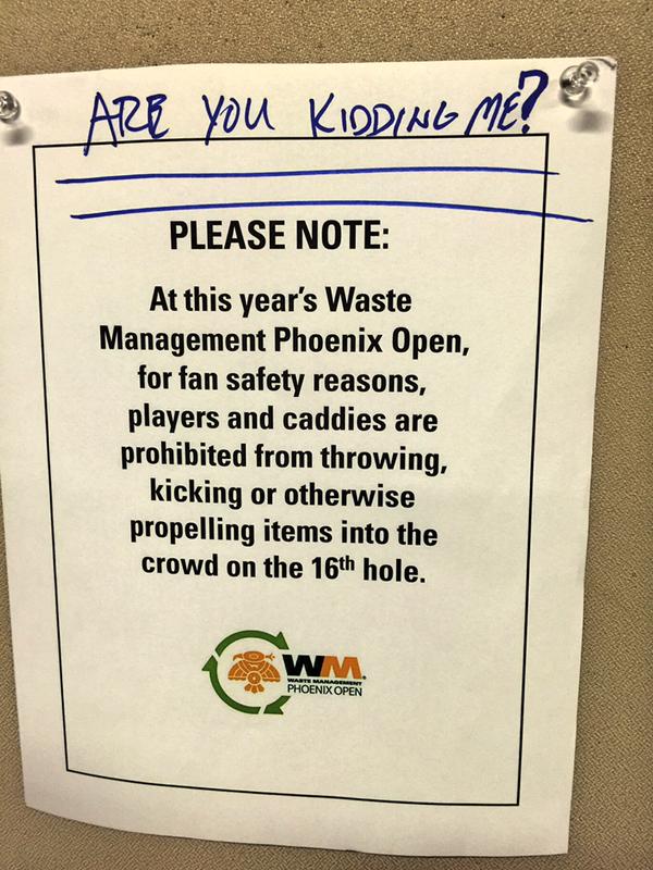 Bann á Waste Management Phoenix Open