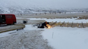 Frá Byggðarholtsvelli á Eskilfirði, föstudaginn langa 3. apríl 2015.