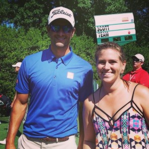 Adam Scott og Íris Katla Guðmundsdóttir