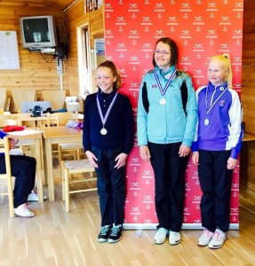 Ásdís Valtýsdóttir, GR sigurvegari ásamt þeim sem urðu í 2. og 3. sæti Mynd: GSÍ