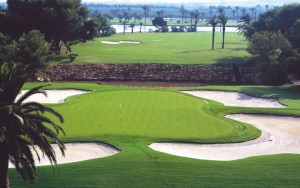 Frá Suðurvellinum á La Manga í Cartagena, Murcia á Spáni, velli m.a. hönnuðum af Arnold Palmer