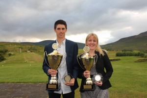 Klúbbmeistarar GSS 2017: og Árný Lilja Árnadóttir og Arnar Geir Hjartarson. Mynd: GSS (þ.e. Hjörtur Geirmundsson)