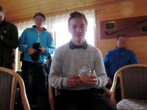 Óðinn Þór Ríkharðsson, GKG, sigurvegari í drengjaflokki á 1. móti Íslandsbankamótaraðarinnar í Þorlákshöfn, 20. maí 2013. Mynd: Golf 1
