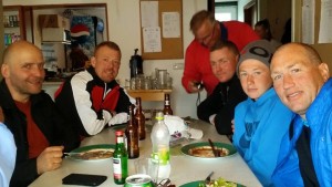 Sigurbjörn Þorgeirsson klúbbmeistari GÓ 2015 lengst til hægri á mynd. Mynd: Í einkaeigu