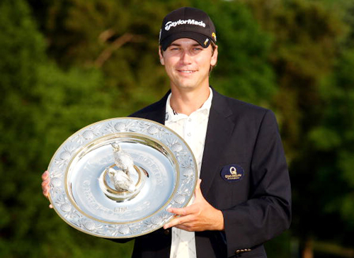 Sean O´Hair eftir sigurinn á Quail Hollow Championship 3. maí 2009 í Charlotte, N-Karólínu