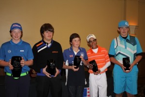 The five top competitiors at the US Kids Holiday Classic. Photo: In possession of Steingrímur Ingason (Fannar Ingi´s dad).