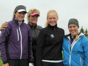 Ráshópur Ólafíu Þórunnar á Opnunarmóti Korpunnar 15. júní 2013. F.v.: Ólafía Þórunn, Ragnhildur, Halla Björk og Berglind. Mynd: Golf 1